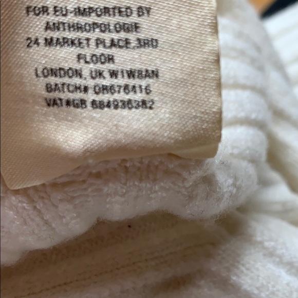 Anthropologie Moth dolman sleeve ribbed ivory VGUC - Picture 15 of 16